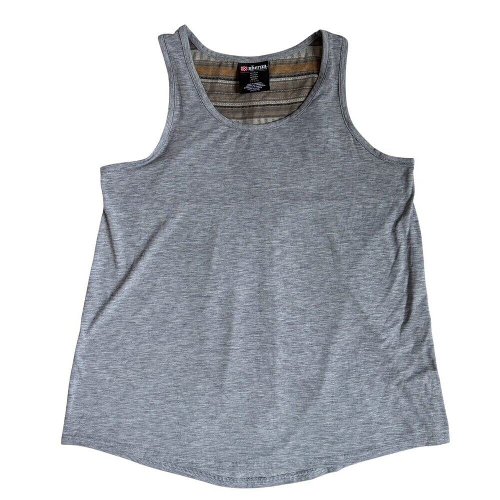 Sherpa Asha Tank Top (Blue / Grey) - Size Medium